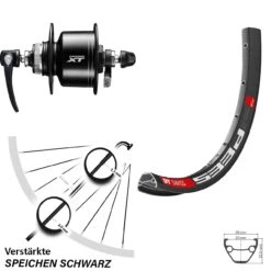 Dt-swiss 26 Zoll Vorderrad Mit Nabendynamo DT Swiss 533 Shimano XT DH-T8000