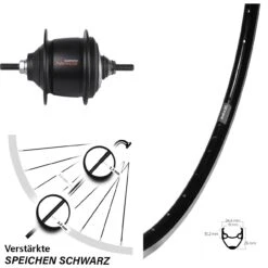 28 Zoll Hinterrad Ryde Andra 20 Shimano Nexus 8-Gang Premium Schwarz