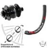 Dt-swiss Shutter PD8 Nabendynamo DT Swiss 533 D Scheibenbrems- Fahrrad-Laufrad 27,5 Zoll Schwarz