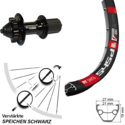 Dt-swiss 29 Zoll DT Swiss 545D Hinterrad XLC Evo 6-Loch Nabe Schwarz