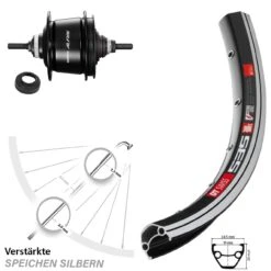 Dt-swiss 28 Zoll DT Swiss 535 Hinterrad Mit Shimano Alfine 8-Gang