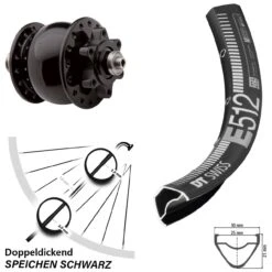 Dt-swiss Vorderrad Mit Nabendynamo 29 Zoll DT Swiss E 512 Son28