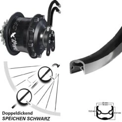 Rohloff Speedhub CC Hinterrad 26 Zoll Ryde Andra 30 Schwarz