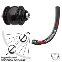 Dt-swiss Vorderrad Fahrrad 27,5 Zoll DT Swiss 533 D Schwarz Son Delux 12 Centerlock