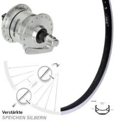 Fahrrad Nabendynamolaufrad Shimano DH3N72 Ryde Andra 40 26 Zoll Schwarz