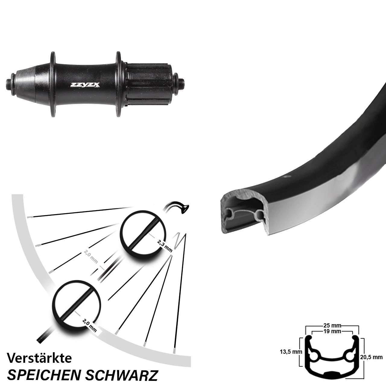 Formula OV-32 Ryde Andra 30 Hinterrad 26 Zoll