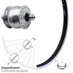 26 Zoll Vorderrad Mit Son Delux Nabendynamo Ryde Andra 40