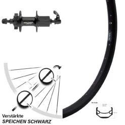 Hinterrad Fahrrad 27,5 Zoll Ryde Andra 40 Disc Mit Shimano XT Nabe