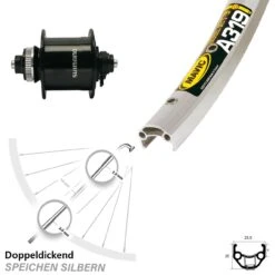 Vorderrad 28 Zoll Mavic A-319 Shimano DH-UR700 Nabendynamo