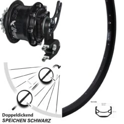 Rohloff Hinterrad 28 Zoll Speedhub CC DB PM Schwarz Ryde Andra 40