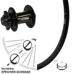 20 Zoll Ryde Andra 40 Disc Vorderrad XLC Evo 100/15 6-Loch