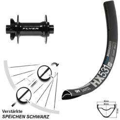 Dt-swiss 27,5 Plus MTB Vorderrad Formula DC-711 Boost VR DT Swiss HX 531 6-Loch