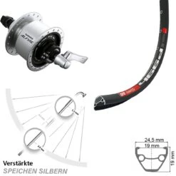 Dt-swiss Shimano Alfine Nabendynamo Laufrad 27,5 Zoll DT Swiss 466 Disc