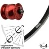 Vorderrad 28 Zoll Son Nabendynamo Rot Ryde Andra 35