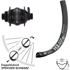 Dt-swiss 29 Zoll Vorderes Rad Mit Nabendynamo DT Swiss HX 491 Shutter Precision PL-8X