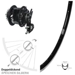 28 Zoll Rohloff Speedhub 500/14 Hinterrad Ryde Andra 20