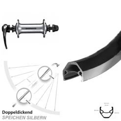 28 Zoll Vorderrad Shimano HB-RS400 Ryde ZAC 2000