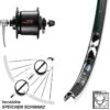 24 Zoll Shimano Nabendynamolaufrad Ryde X-Star 19 Schwarz