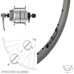 26 Zoll Vorderrad Ryde Zac 19 Nabendynamo DH-3D32-QR Disc 6-Loch