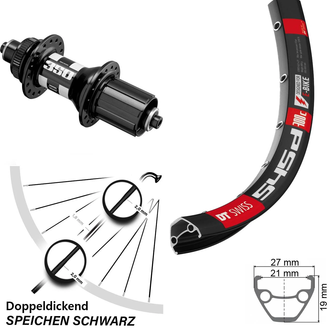 Dt-swiss DT Swiss 545 Scheibenbrems-Hinterrad 26 Zoll Centerlock