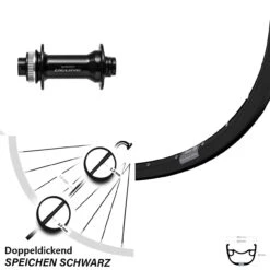 Ryde Rival 23 Vorderrad 29 Zoll Mit Shimano Deore HB-M6010