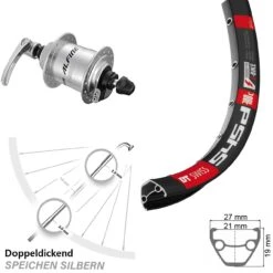 Dt-swiss Vorderrad Fahrrad 26 Zoll DT Swiss 545 D Shimano Alfine Nabendynamo Für Scheibenbremse