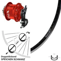 Rohloff Speedhub Rot Hinterrad 28 Zoll Ryde Sputnik