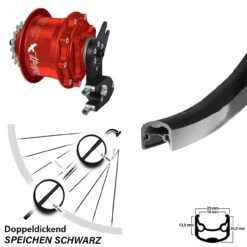 Rohloff Speedhub Rot 500-14 Hinterrad 28 Zoll Ryde Andra 30