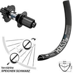 Dt-swiss Hinterrad 27,5 Zoll DT Swiss HX 531 Und 350 Hybrid Steckachse 142 Mm