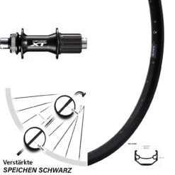 Hinterrad 28 Zoll Ryde Andra 40 Disc Shimano FH-M8010-B XT Boost