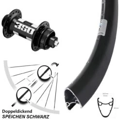 Vorderrad Disc Ryde Dutch 19 DT Swiss 350 Nabe Centerlock
