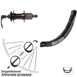 26 Zoll Hinterrad Exal BE 21 Für 6-Loch