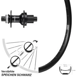 Hinterrad 27,5 Zoll Ryde Andra 29 Disc Microspline Shimano FH-MT510
