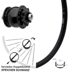 20 Zoll Vorderrad Ryde Andra 40 Son 28 6-Loch Für Steckachse