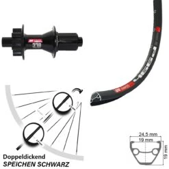 Dt-swiss DT Swiss 370 6-Loch Und 466 Hinterrad 27,5 Zoll Für Steckachse