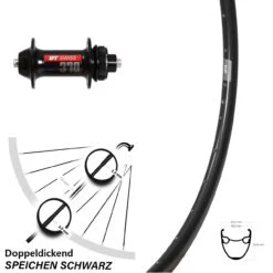 28 Zoll Vorderrad DT Swiss 370 Centerlock Mit Ryde DP 19 Disc Felge