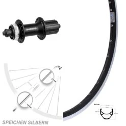 26 Zoll Shimano Alivio FH-M4050 Ryde ZAC 421 Hinterrad