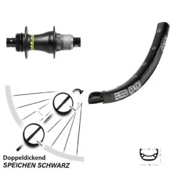 27,5 Zoll Hinterrad Exal BE 21 Mit Formula Syncros Sram XD Nabe