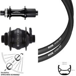 Laufradsatz 29 Zoll Dynamo Ryde Andra 321 Shutter Precision 15 Mm PL-8X Shimano Deore