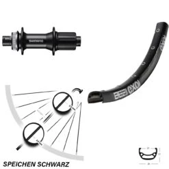 27,5 Zoll Hinterrad Shimano FH-MT400 Exal BE 21 Für Steckachse