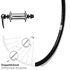 Vorderrad 28 Zoll Ryde Dutch 19 Shimano HB-RS400 Silber