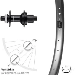 29 Zoll Hinterrad Shimano FH-MT510B Ryde Andra 29 Centerlock Microspline