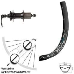 Dt-swiss DT Swiss H 522 Hinterrad 27,5 Zoll Mit Novatec Nabe