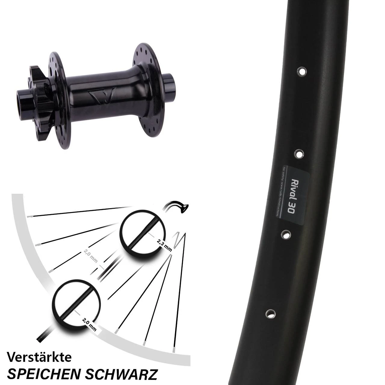 Ryde Rival 30 Formula Boost 6-Loch 110 Mm Vorderrad 29 Zoll