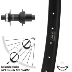 Ryde Rival 35 Hinterrad 27,5+ Zoll Mit Shimano FH-MT410 Boost Nabe Microspline