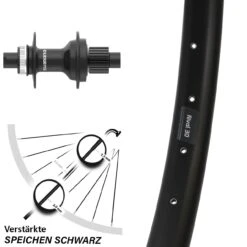 27,5+ Zoll Hinterrad Shimano FH-MT410-B Ryde Rival 30 Microspline