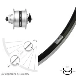 Nabendynamo Vorderrad Shimano DH-3D35 Ryde Andra 35 26 Zoll