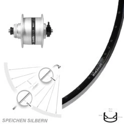 Vorderrad 28 Zoll Ryde Sputnik Shimano DH-3D35 Nabendynamo