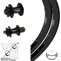 Laufradsatz 29 Zoll XLC Evo Steckachse Felge Ryde Rival 30