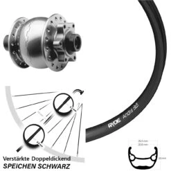 28/29 Zoll Nabendynamovorderrad Ryde Andra 321 Son 28-15